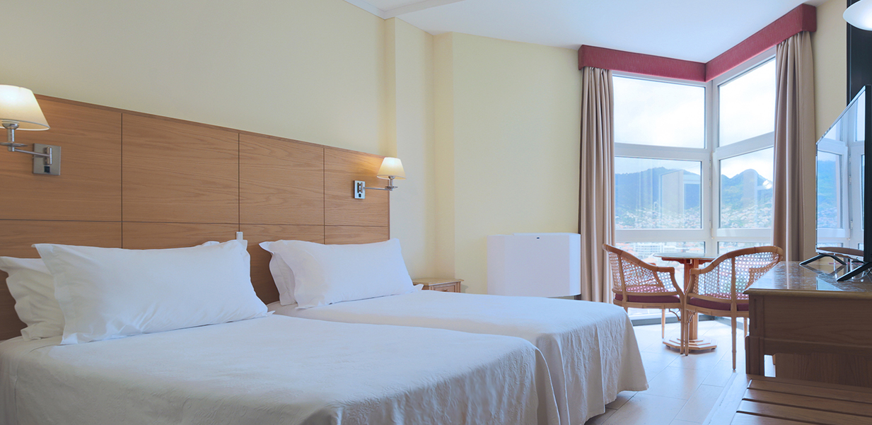 Hotel room with sea view
